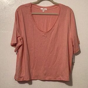 BP Nordstrom Brand peach short sleeve size XL Pit to Pit 24 inches